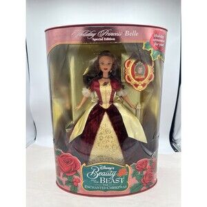 Mattel Barbie Disney Princess Belle Doll Beauty & the Beast Enchanted Christmas